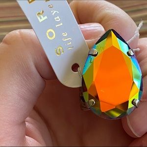 Sorelli Teardrop Crystal Ring